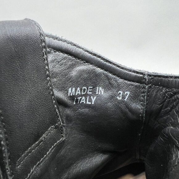 Golden Goose Ankle Boots Women\'s Size 7 Black‎ Leather Western Cowboy Booties